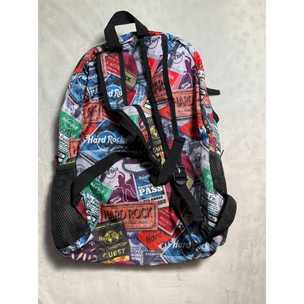 Hard Rock Cafe Backpack With Concert Ticket Print - Picture 2 of 7